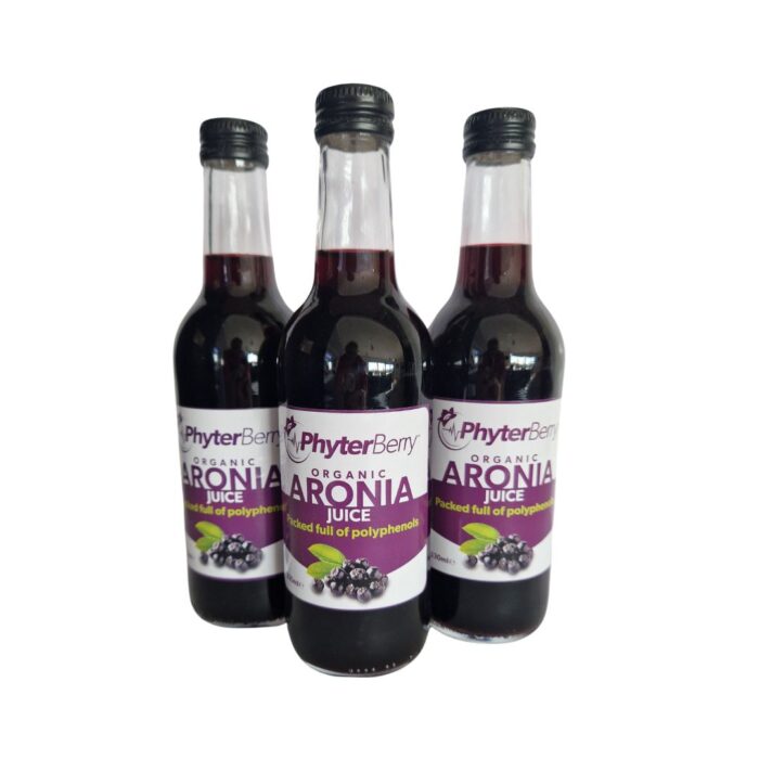 Bottled aronia juice